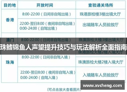 珠鳍锦鱼人声望提升技巧与玩法解析全面指南